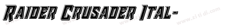 Raider Crusader Ital字体转换
